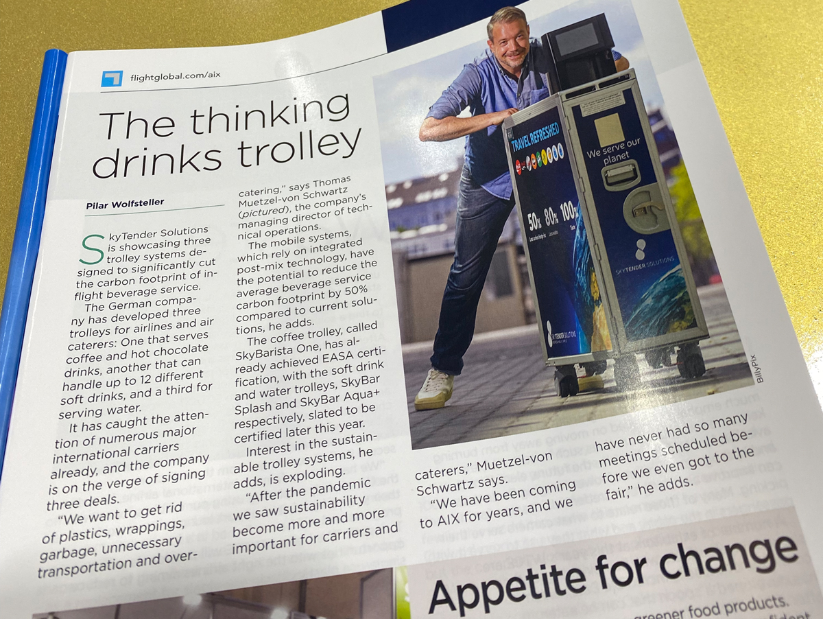 Flight Global on SkyTender: The thinking drinks trolley